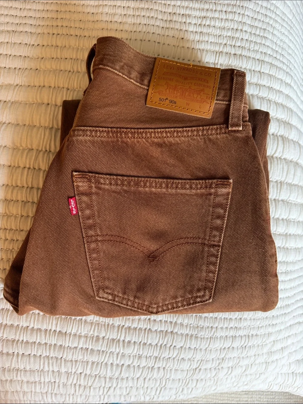 501 90s ankle jeans in saddle brown - Picture 1 of 5